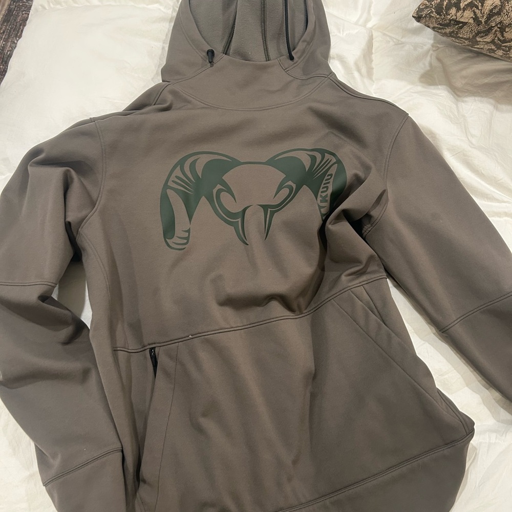 KUIU Brown Hoodie with Green Logo